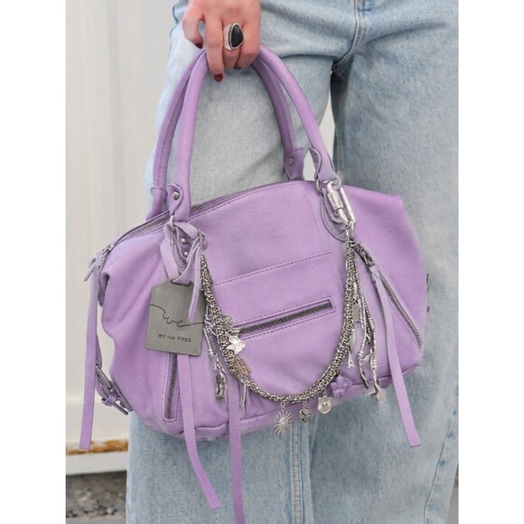 We The Free Handbags - FREE PEOPLE We The Free Baby Emerson Tote Bag In Lilac / Purple NWT 🔥